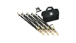 Bulldog Winch 9pc Ratcheting Tie-Down Strap Set