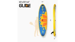 Glide Lotus Inflatable Paddle Board -Deals Aqua Kayaks Store opplanet glide lotus inflatable paddle board blue orange yellow 10ft x 35in x 6in o2 ltus u 1