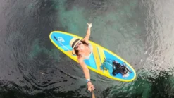 Glide Retro Inflatable Paddle Board -Deals Aqua Kayaks Store opplanet glide retro inflatable paddle board blue yellow 10ft 6 x 33in x 6in o2 ret bl av 4